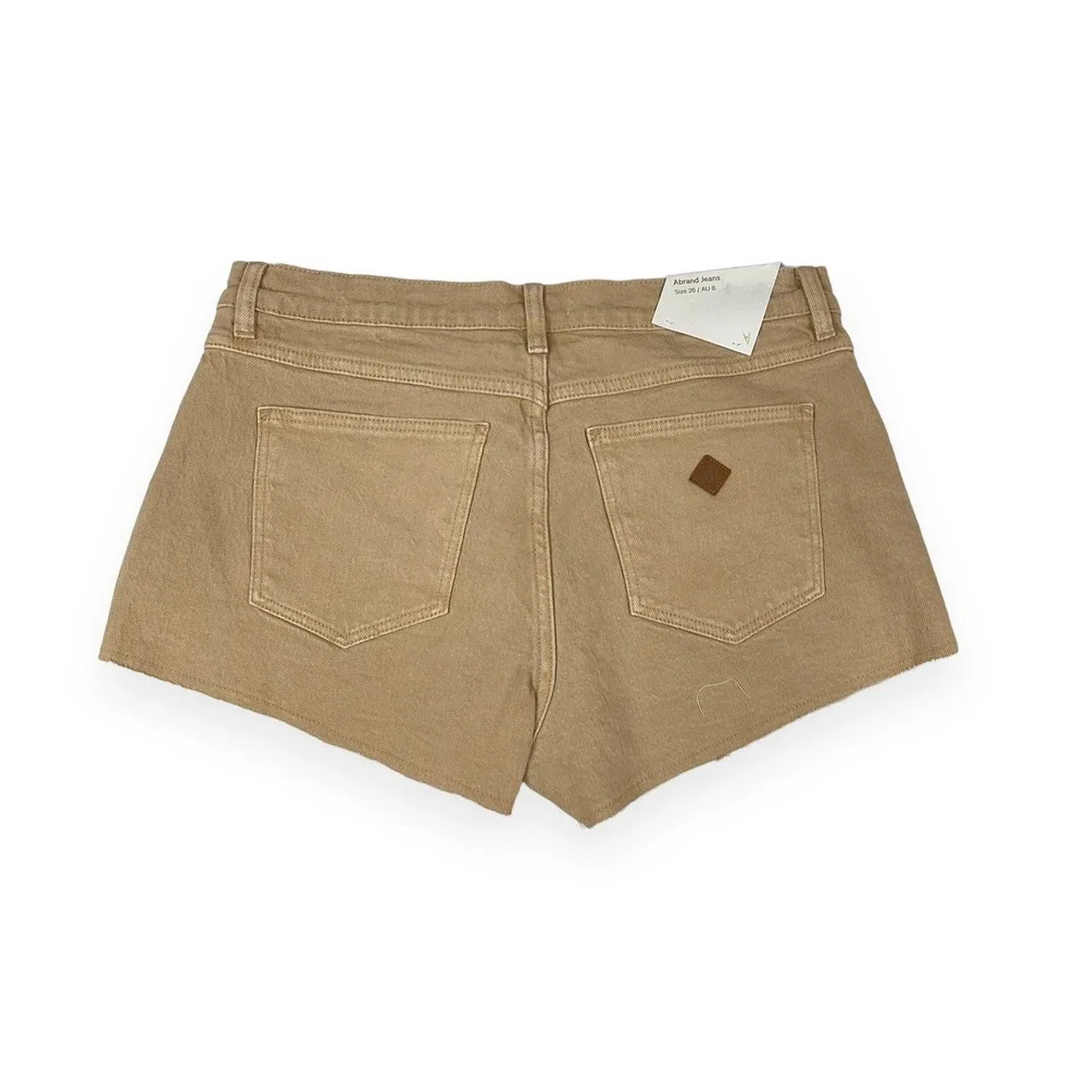 Abrand‎ Shorts Womens Size 26 Brown Denim Cut Off 99 Baggy Revolve NWT